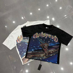 GODSPEED Vintage Rock Band Graphic Loose Cotton Tee