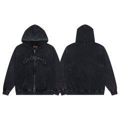 Godspeed High Street Studded Zip Up Hoodie