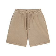 Kanye Heavyweight Vintage Washed Streetwear Shorts – Vintage Khaki / Taupe
