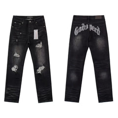 Godspeed High Street Distressed Straight Jeans