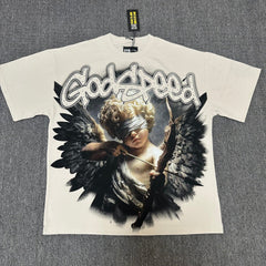 GODSPEED Vintage Angel Rhinestone Washed Cotton Tee