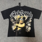 GODSPEED Vintage Angel Rhinestone Washed Cotton Tee
