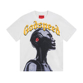 GODSPEED Vintage Biker Rock Graphic Loose Cotton Tee