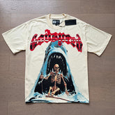GODSPEED Vintage Skull Rider Loose Cotton Graphic Tee