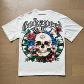 GODSPEED Vintage Biker Rock Graphic Loose Cotton Tee