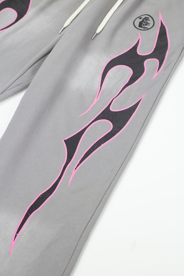 VARE Y2K Street Elastic Drawstring Waist Wide‑Leg Graphic Casual Sweatpants