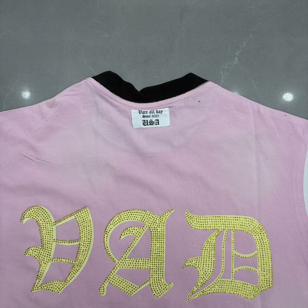 VARE Vintage Liberty Graphic Tee – Pink Streetwear Short Sleeve T-Shirt