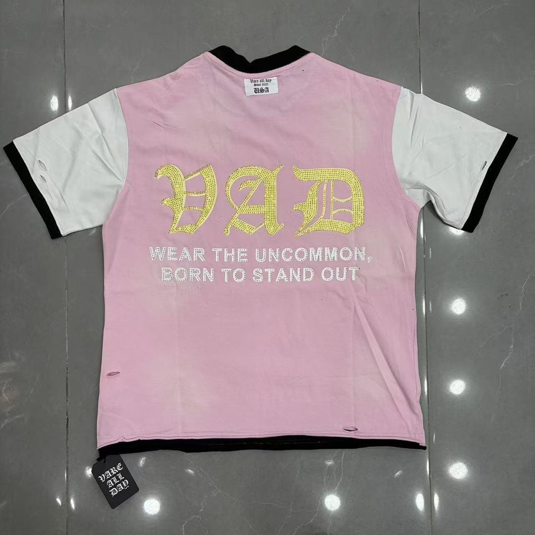 VARE Vintage Liberty Graphic Tee – Pink Streetwear Short Sleeve T-Shirt