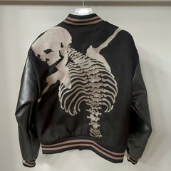 GODSPEED Vintage Chenille Embroidered Fleece Varsity Jacket
