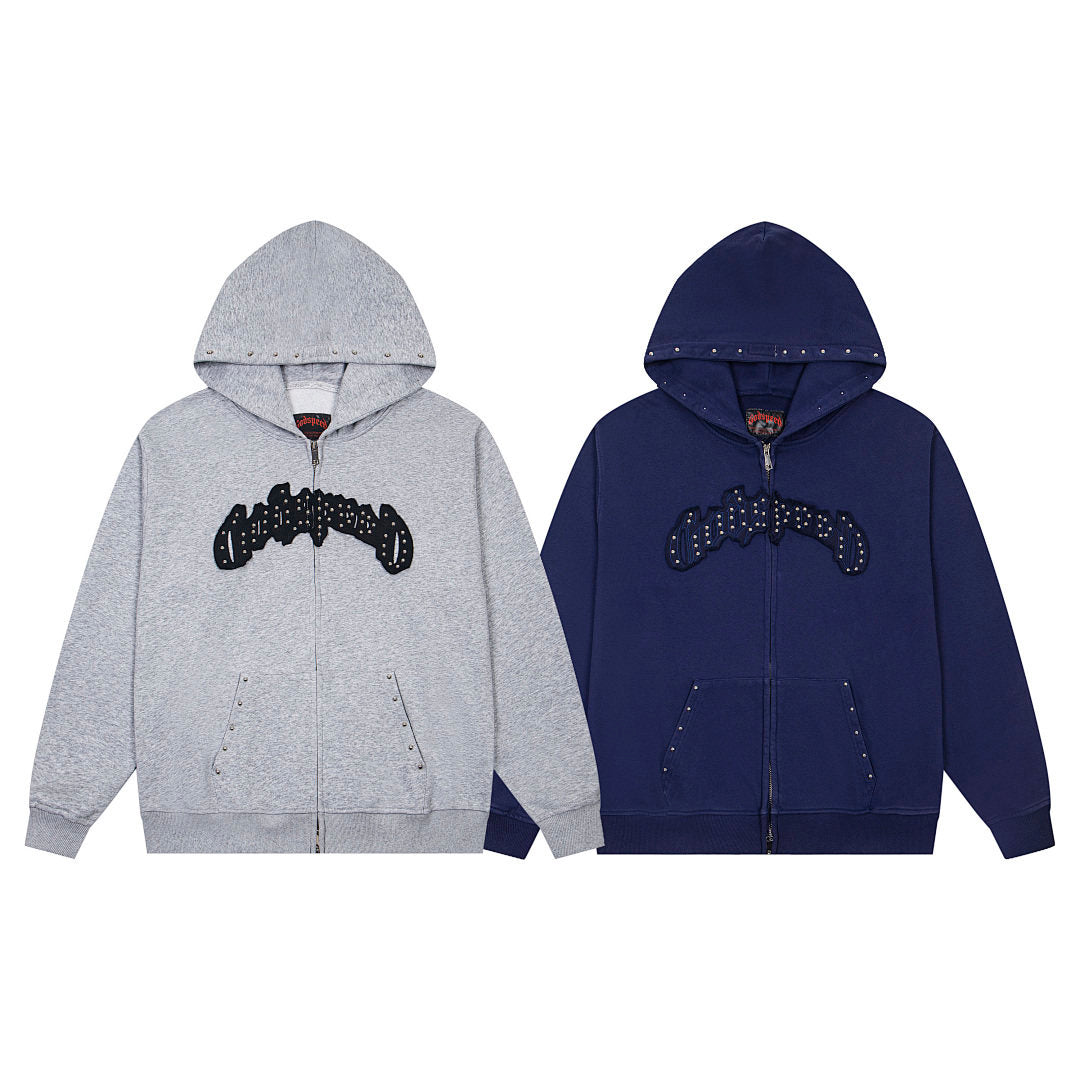 Godspeed High Street Studded Zip Up Hoodie