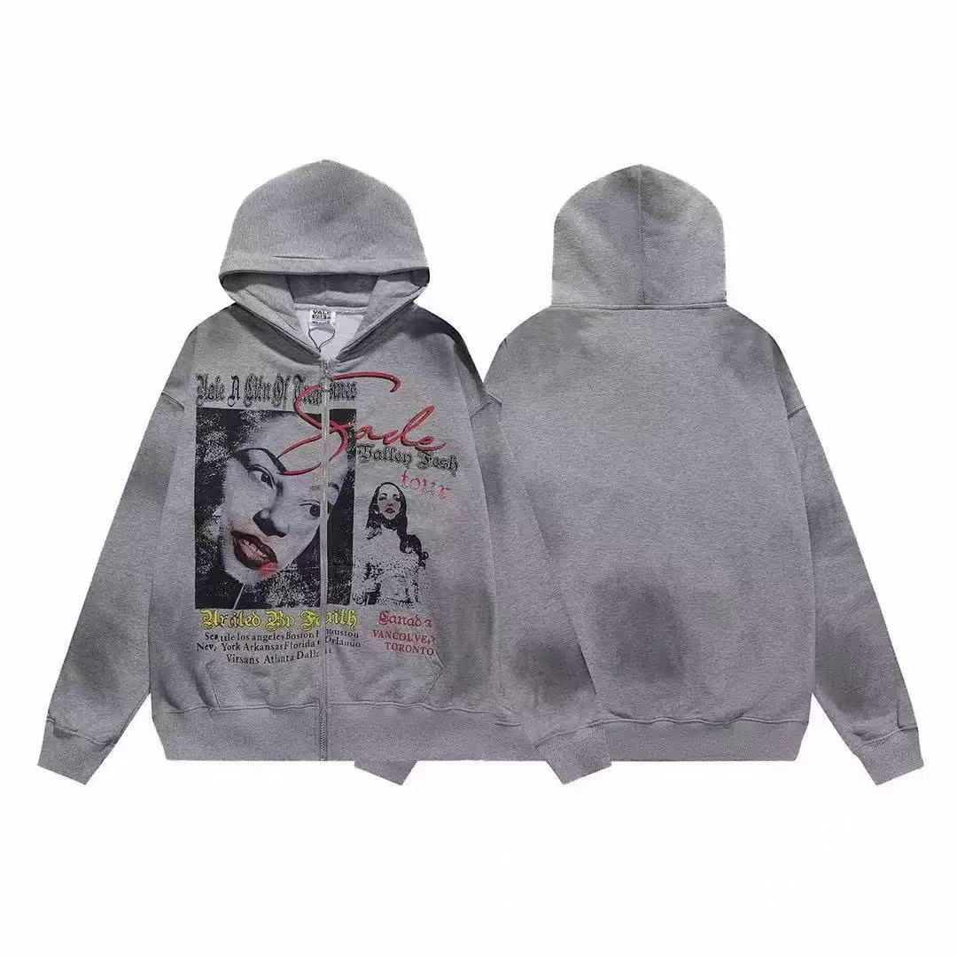 Vale Forever Valley Fest Zip Up Hoodie Grey