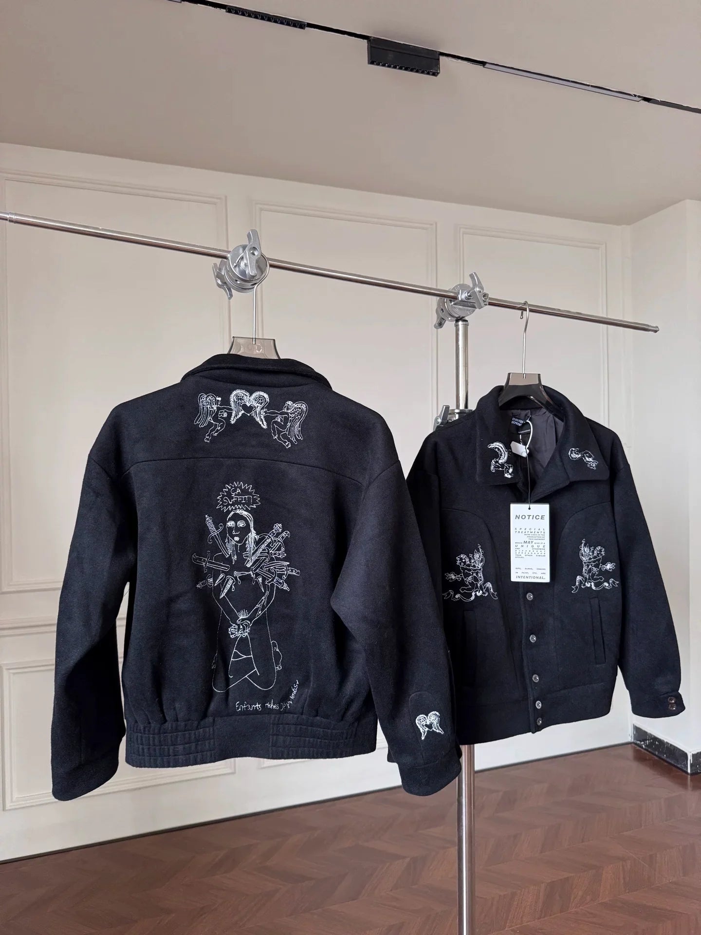 ERD Premium Embroidered Wool Blend Fleece Unisex Jacket