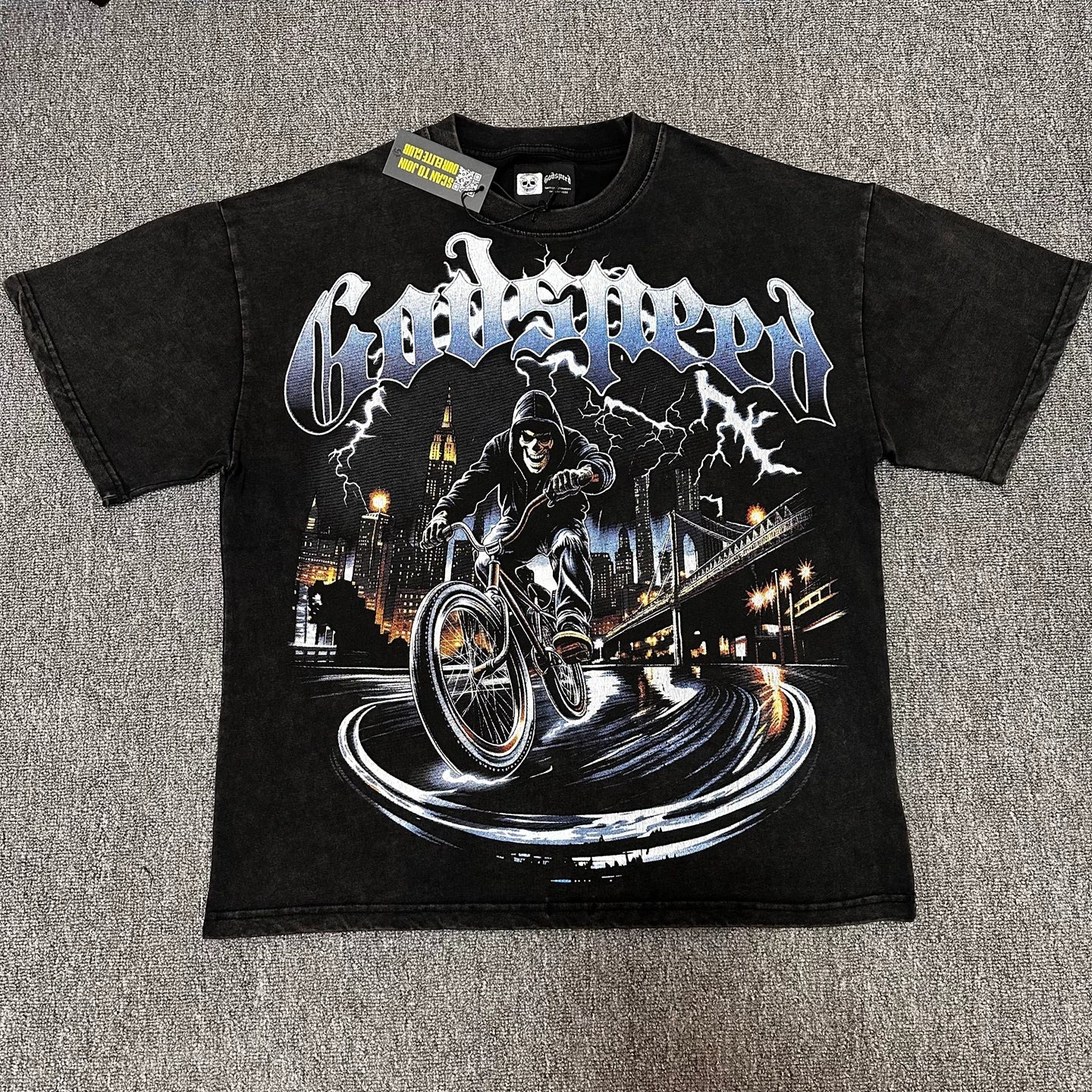 GODSPEED Vintage Washed Star Wars Rhinestone Graphic Tee