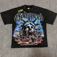 GODSPEED Vintage Washed Star Wars Rhinestone Graphic Tee
