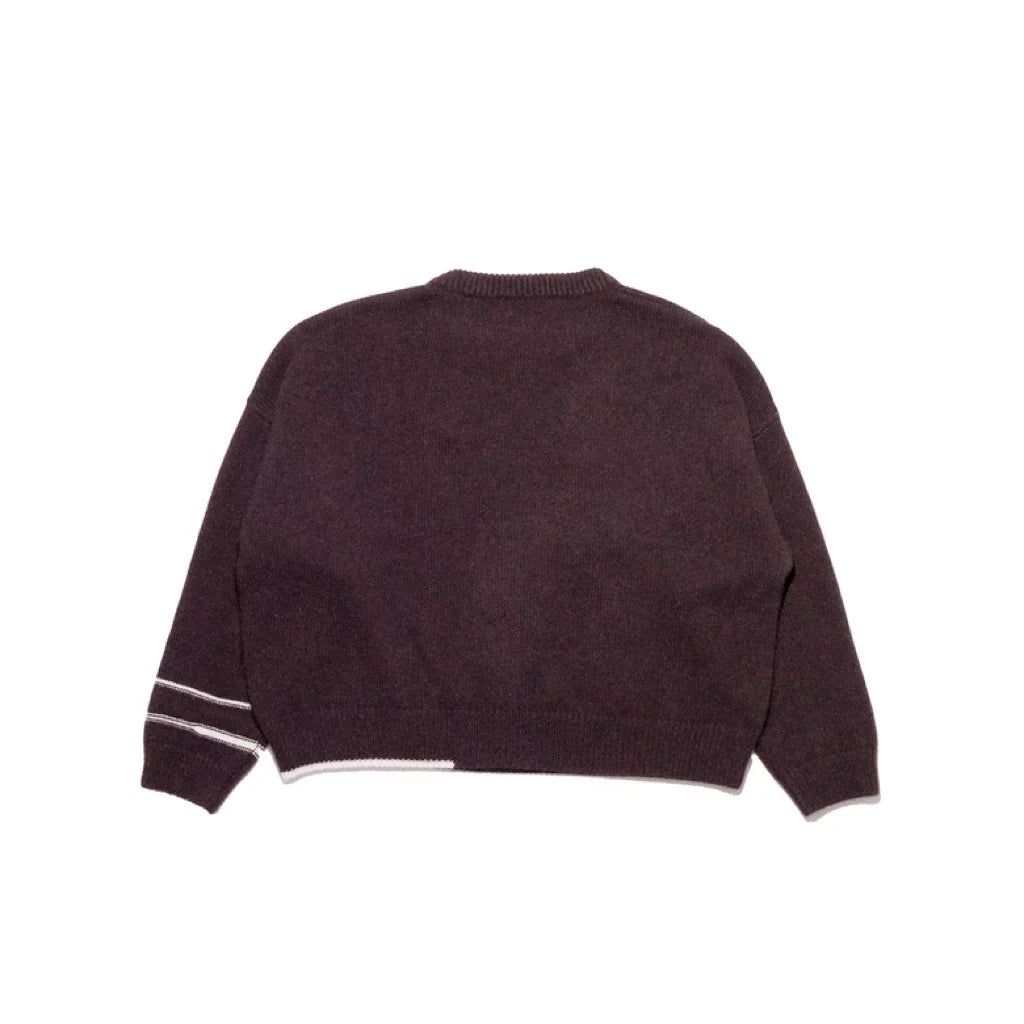 ERD Vintage Cartoon Print Crewneck Loose Knit Sweater