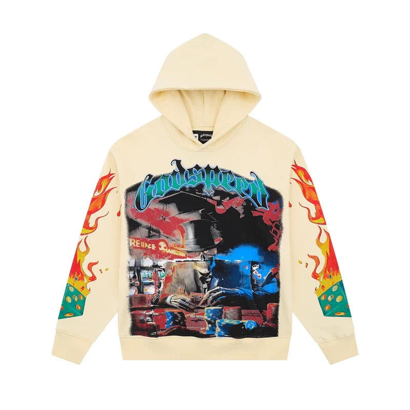 Godspeed Hip Hop High Street Printed Hoodie