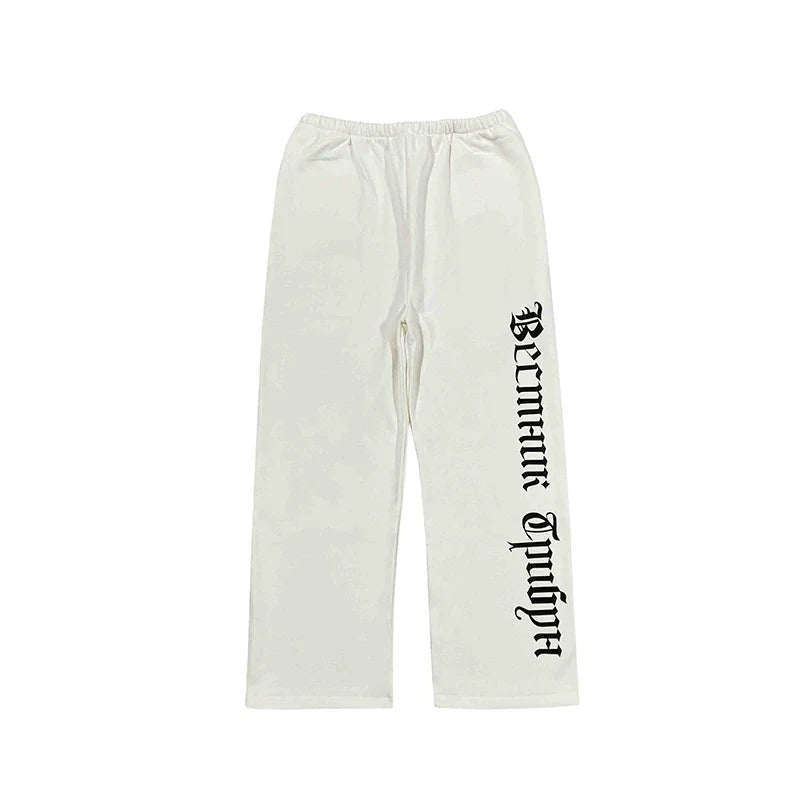 Kanye West Heavyweight Fleece Sweatpants – Off-White / Cyrillic Logo