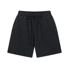 Kanye Heavyweight Vintage Washed Streetwear Shorts – Washed Black