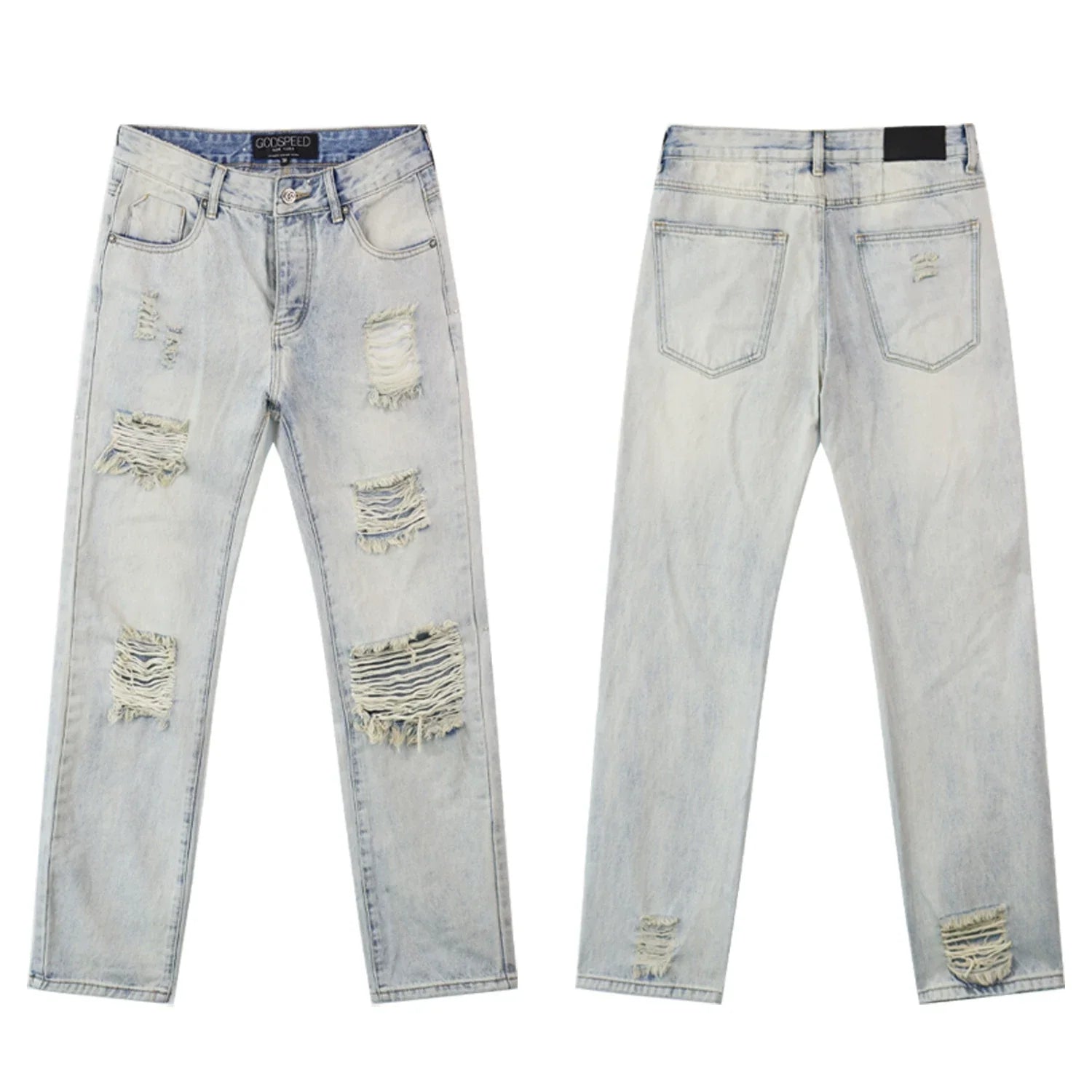 Godspeed High Street Distressed Straight Jeans