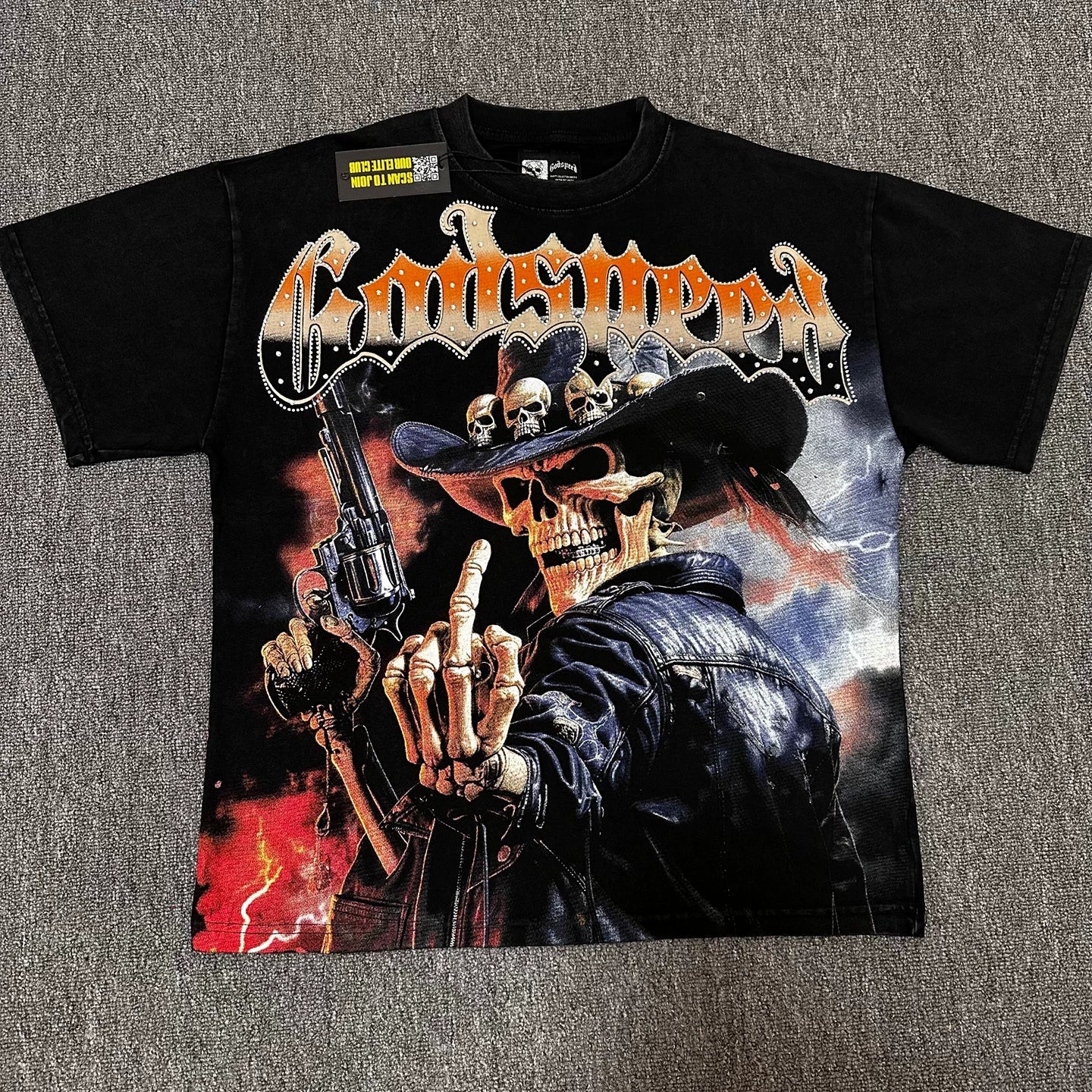 GODSPEED Vintage Washed Star Wars Rhinestone Graphic Tee