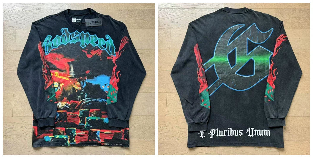 Godspeed Hip Hop Vintage Rock Heavyweight Long Sleeve