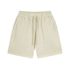 Kanye Heavyweight Vintage Washed Streetwear Shorts – Vintage Cream / Beige