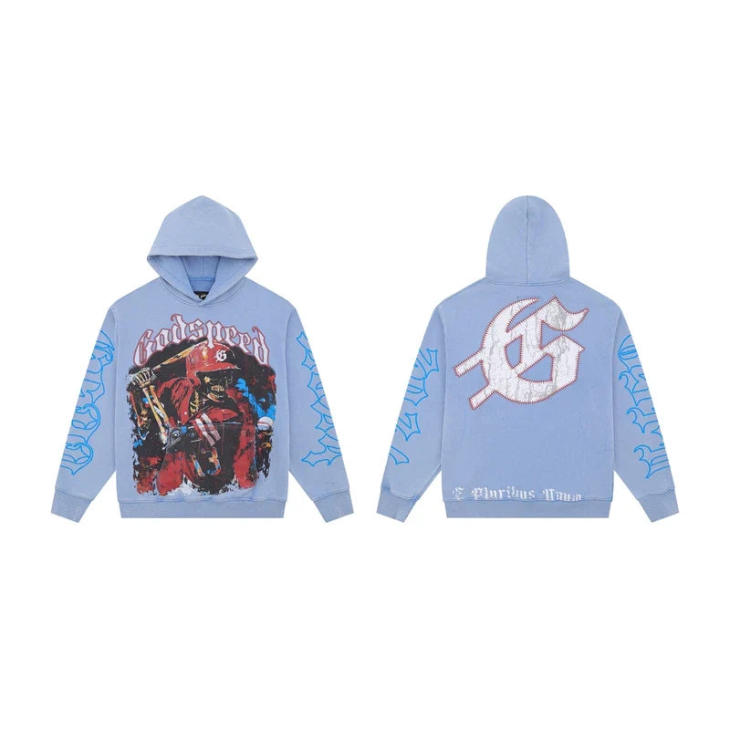 Godspeed Hip Hop High Street Printed Hoodie
