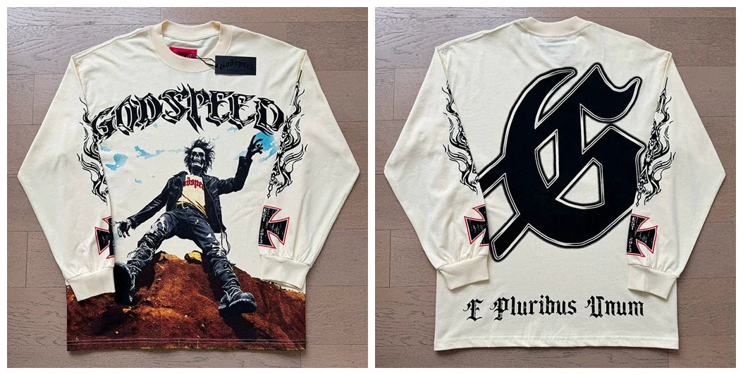 Godspeed Hip Hop Vintage Rock Heavyweight Long Sleeve