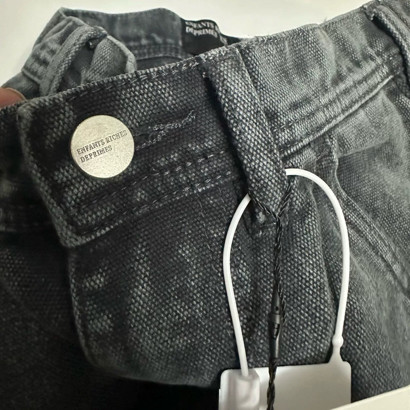 ERD melancholic Distressed Black Straight Leg Jeans