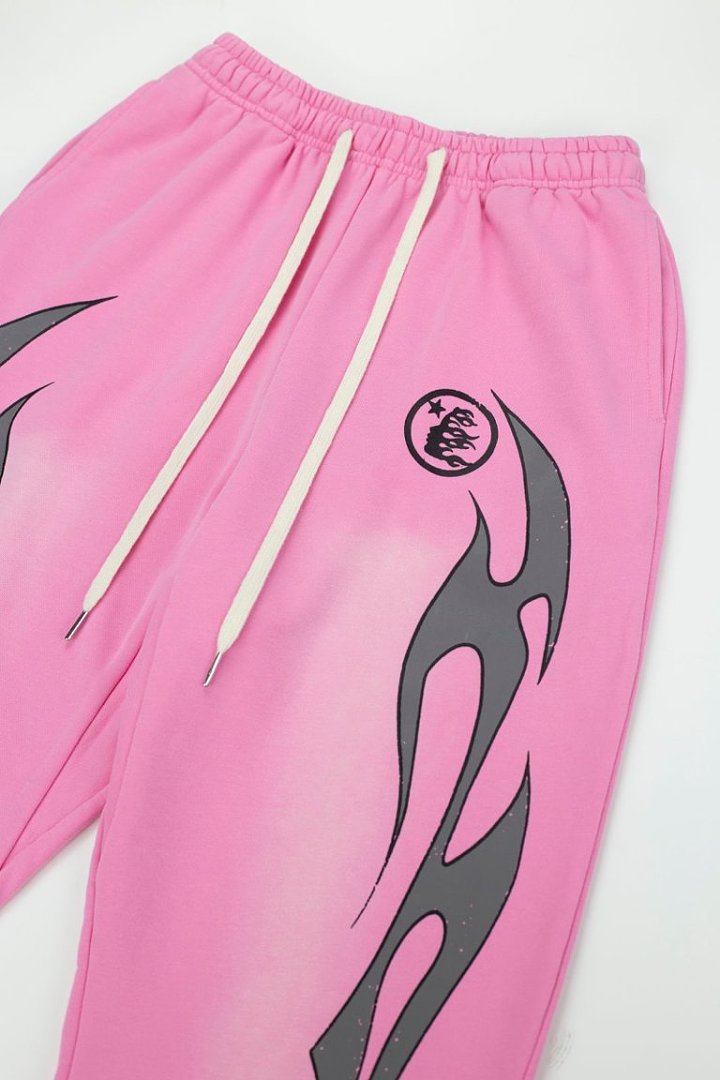 VARE Y2K Street‑Wear Elastic Waist Wide Leg Graphic Sweatpants