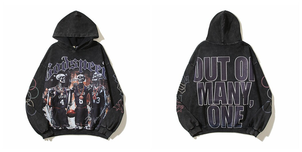 Godspeed Hip Hop Vintage High Street Printed Hoodie