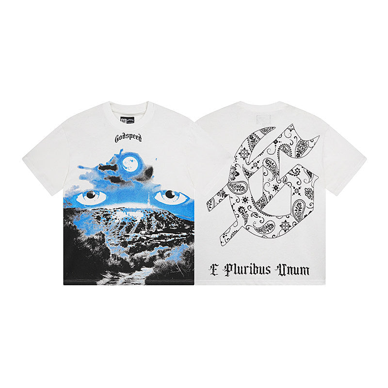 GODSPEED Vintage Skull Rider Loose Cotton Graphic Tee