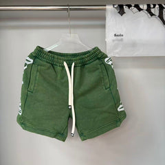 GODSPEED Vintage Side Embroidered Loose Cotton Shorts