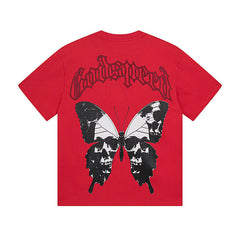 GODSPEED Vintage Skull Rider Loose Cotton Graphic Tee