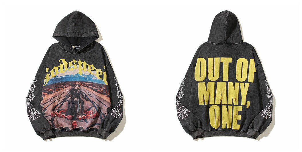 Godspeed Hip Hop Vintage High Street Printed Hoodie