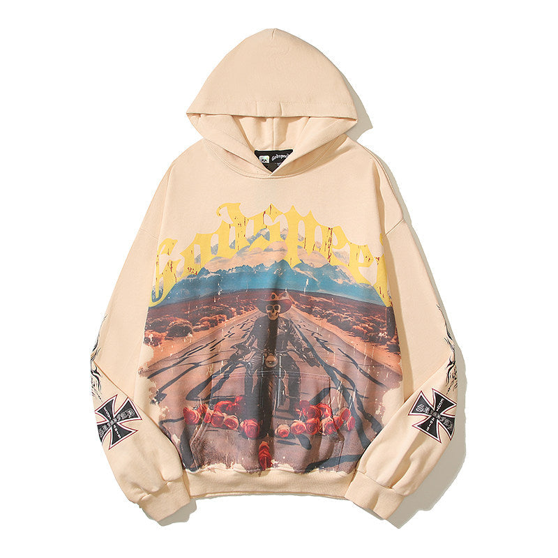 Godspeed Long Lonely Road Hoodie Bone