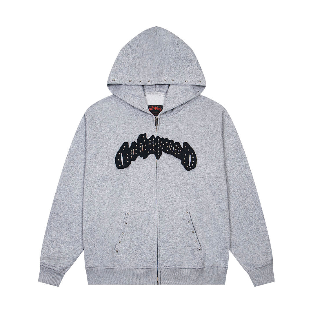 Godspeed High Street Studded Zip Up Hoodie
