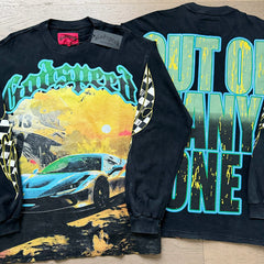 GODSPEED Vintage Washed Graphic Loose Long Sleeve Tee