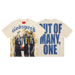 GODSPEED Vintage Biker Rock Graphic Loose Cotton Tee