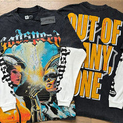 GODSPEED Vintage Washed Layered Graphic Long Sleeve Tee