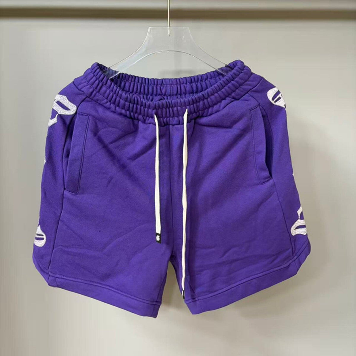 GODSPEED Vintage Side Embroidered Loose Cotton Shorts