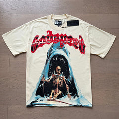 GODSPEED Vintage Skull Rider Loose Cotton Graphic Tee