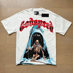 GODSPEED Vintage Skull Rider Loose Cotton Graphic Tee